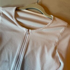 ALO Yoga Ribbed Zip-Up Top